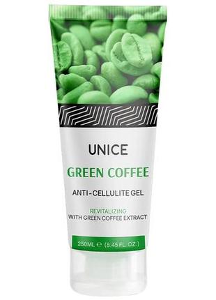 Антицелюлітний гель-пілінг unice з екстрактом зерен зеленої кави, 250 мл