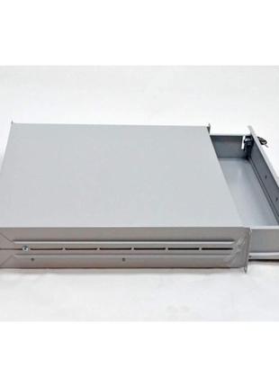 Скринька висувна для документів 19" з замком,  2u 450 глибина