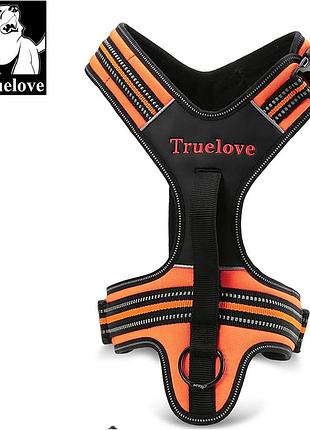 Светоотражающая шлейка для собак truelove с ручкой, размер s, мягкий жилет для домашних животных