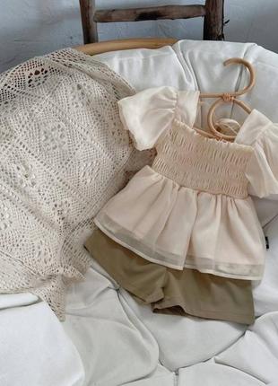 Костюм шорты + блузочка