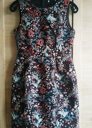 Мини платье h&m в цветочный принт