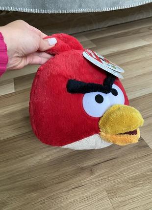 М'яка плюшева іграшка angry birds (red) птах ред велика 28 см  нова2 фото