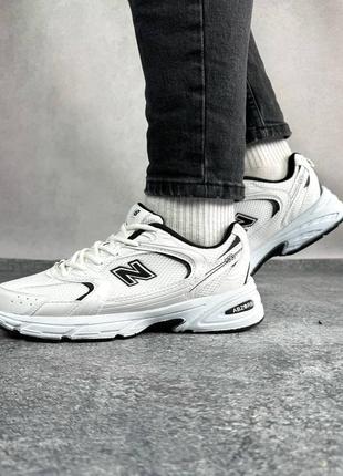 New balance 530 white black2 фото