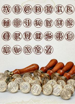 Набор для сургучной печати №0 факсимиле печать с буквой+сургуч+ложка