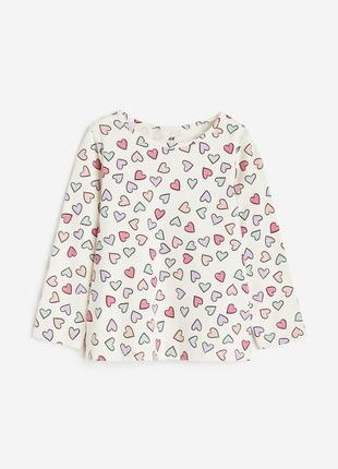 Реглан лонгслів h&m на дівчинку 6-8 років 122/128 см кофта hm