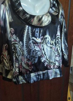Красивая шелковая блуза на 50-52 укр