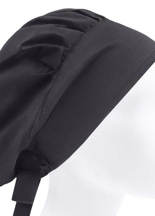 Медицинская шапочка шапка женская тканевая хлопковая многоразовая однотонная антрацит