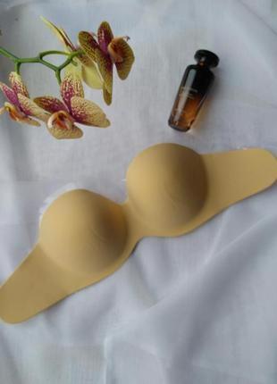 Бежевый спинеконовый лиф на липучках, флайбра из пуш ап asos под открытое наряды5 фото