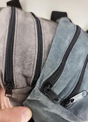 Бананка из натуральной замши кожаная сумка на пояс на плечо барсетка месенджер клатч кошелек