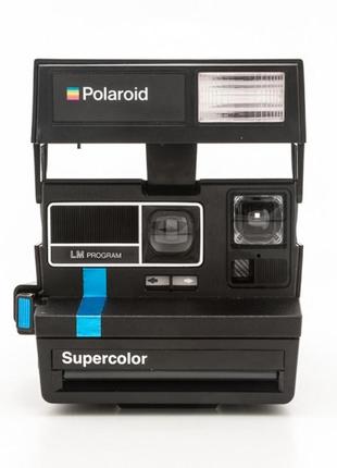 Винтажная камера polaroid supercolor 635 blue strips черная (refurbished)