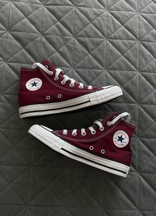 Кеды converse бордовые