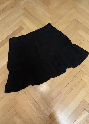 Черная джинсовая юбка для девочки 11-12 лет 146, 152
