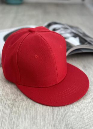 Кепка снепбек (snapback) красный 56-61р (9097)