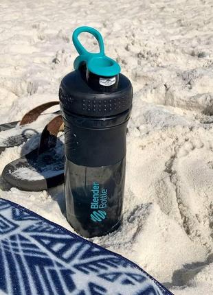 Спортивная бутылка-шейкер (sm 28oz) blender bottle 820 мл черно-голубой cl00495447 фото