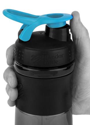 Спортивная бутылка-шейкер (sm 28oz) blender bottle 820 мл черно-голубой cl00495442 фото