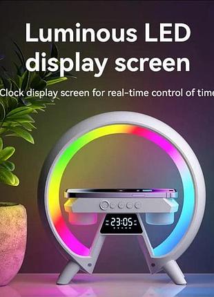 Лампа ночник с беспроводной зарядкой и bluetooth динамиком g-lite xm-x63