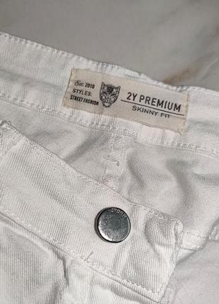 Мужские белые рваные джинсы 2y premium 36 (xl) 525 фото