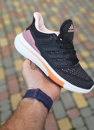 Кроссовки adidas eq 21 run черные с пудрой