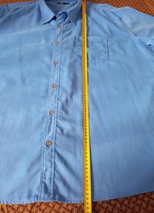 ‼️батал‼️ мужская одежда/ брендовая рубашка на короткий рукав 💙 размер 68/70/8xl, пог - 78 см,
