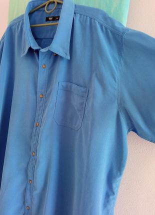 ‼️батал‼️ мужская одежда/ брендовая рубашка на короткий рукав 💙 размер 68/70/8xl, пог - 78 см,