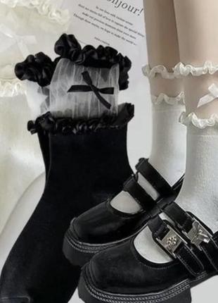 Носки с бантом 2 цвета в стиле лоза