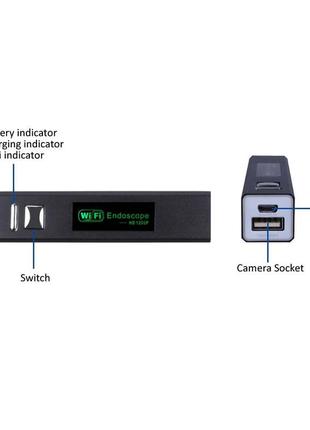 Wi-fi / usb ендоскоп міні камера жорсткий кабель 10 метрів hd 1200p технічний бороскоп для смартфона телефону4 фото