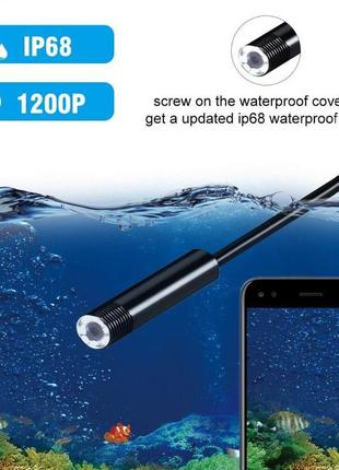 Wi-fi / usb ендоскоп міні камера жорсткий кабель 10 метрів hd 1200p технічний бороскоп для смартфона телефону