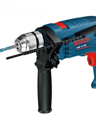 Професійна дриль електрична ударна (електродриль) bosch gsb 13 re бзп : 600 вт, 1.5-13мм сверло, 1.8 кг 0601217100
