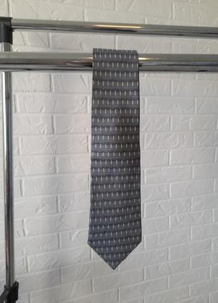 Серый шелковый галстук teflon