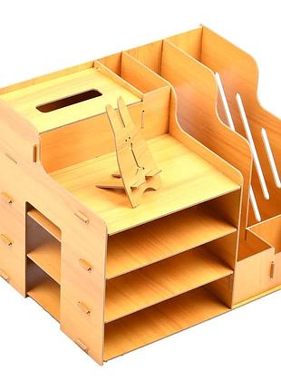 Органайзер канцелярский деревянный настольный