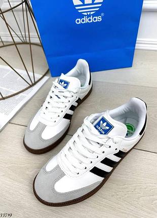 ▪️adidas samba натуральні трендові білі жіночі нові кросівки кеди снікерси адідас самба газель gazel весна осінь літо натуральна шкіра шкіряні