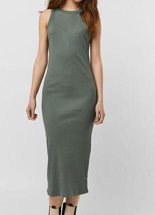 Длинное платье в полоску