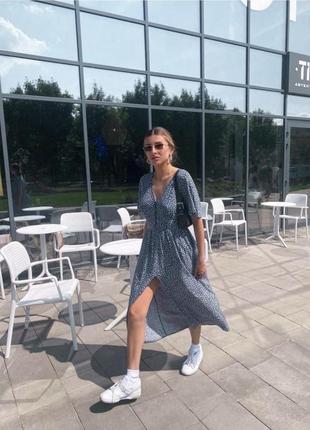 Сукня міді new look квітковий принт натуральна тканина