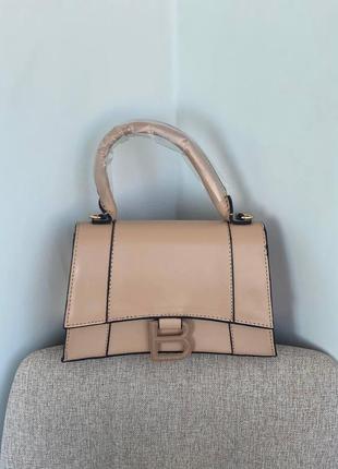 Сумка жіноча balenciaga beige / баленсіага бежева сумочка жіноча шкіряна стильна
