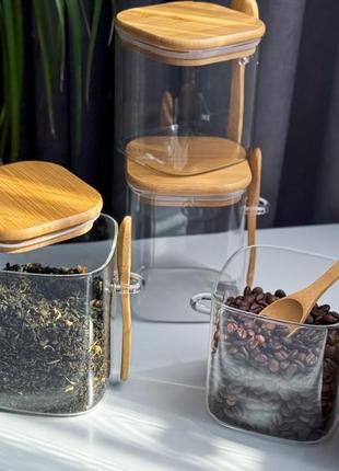 Банка для хранения емкость для сыпучих сахарница банка для соли