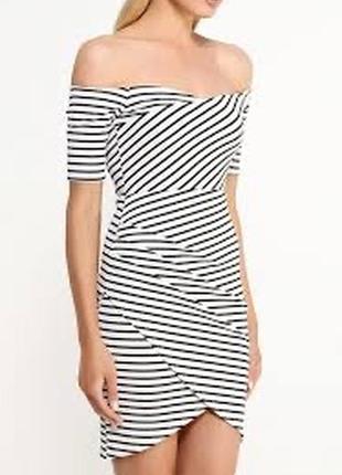 Мини платье платье в полоску от river island размер 8 (s)