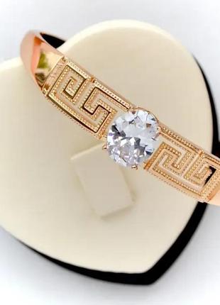 Красивый браслет с цирконами фирма xuping (медицинское золото)