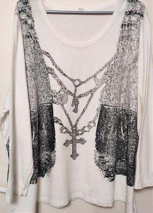 102.  блуза жіноча, трикотажна, "батал".   р. - на наш 64-68