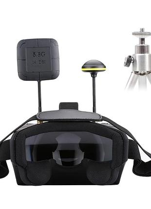 Fpv очки - шлем для квадрокоптера и авиамоделей eachine ev800d, 5" экран, 5.8 ггц, 2 антенны, запись dm-112 фото