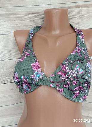 Раздельный купальник зеленого цвета, 90с