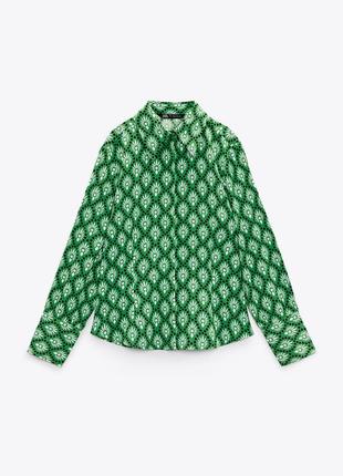 Блузка, блузка zara, блузка зелена xs