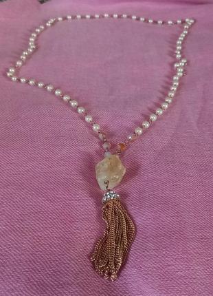 Елегантний, вінтажний сотуар із цитрином. англія.