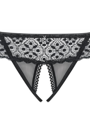 Оригинальный hibu стринги открытые черные obsessive