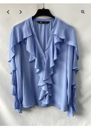 Блуза з воланами3 фото
