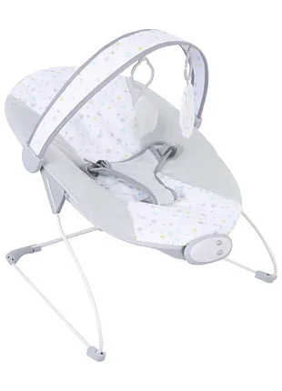 Гойдалка, крісло, дитячий шезлонг з іграшками. вібрація, мелодії сірий freeon enjoy grey 45746