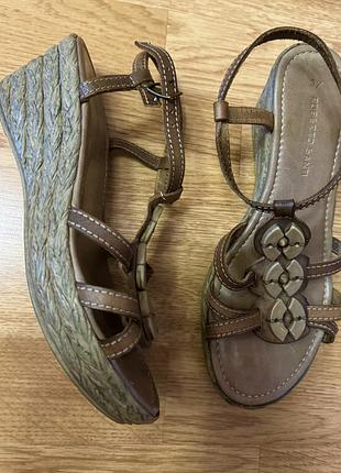 Фирменные кожаные сандалии roberto santi, летние босоножки