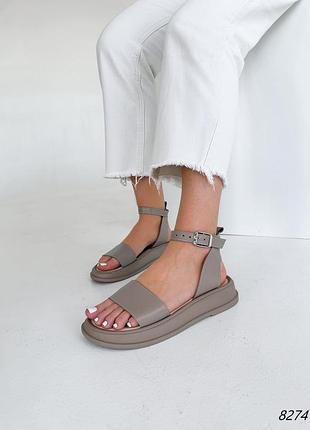 Босоножки женские mary беж натуральная кожа