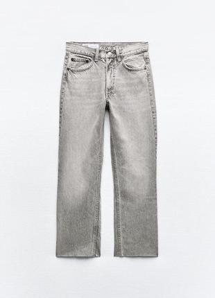 Базові джинси zara сірого кольору2 фото