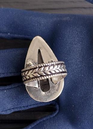 Турмалиновый кварц кольцо в серебре размер 17.75. индия.4 фото