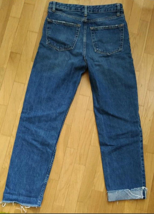 Трендові укорочені джинси від zara з високою посадкою6 фото